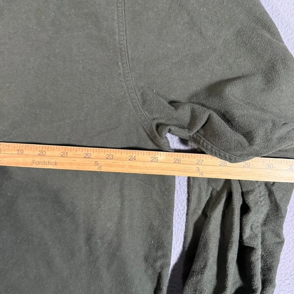 Eddie Bauer Flannel Mens XL Green‎ Cotton Long Sleeve Button Up Shirt Pockets